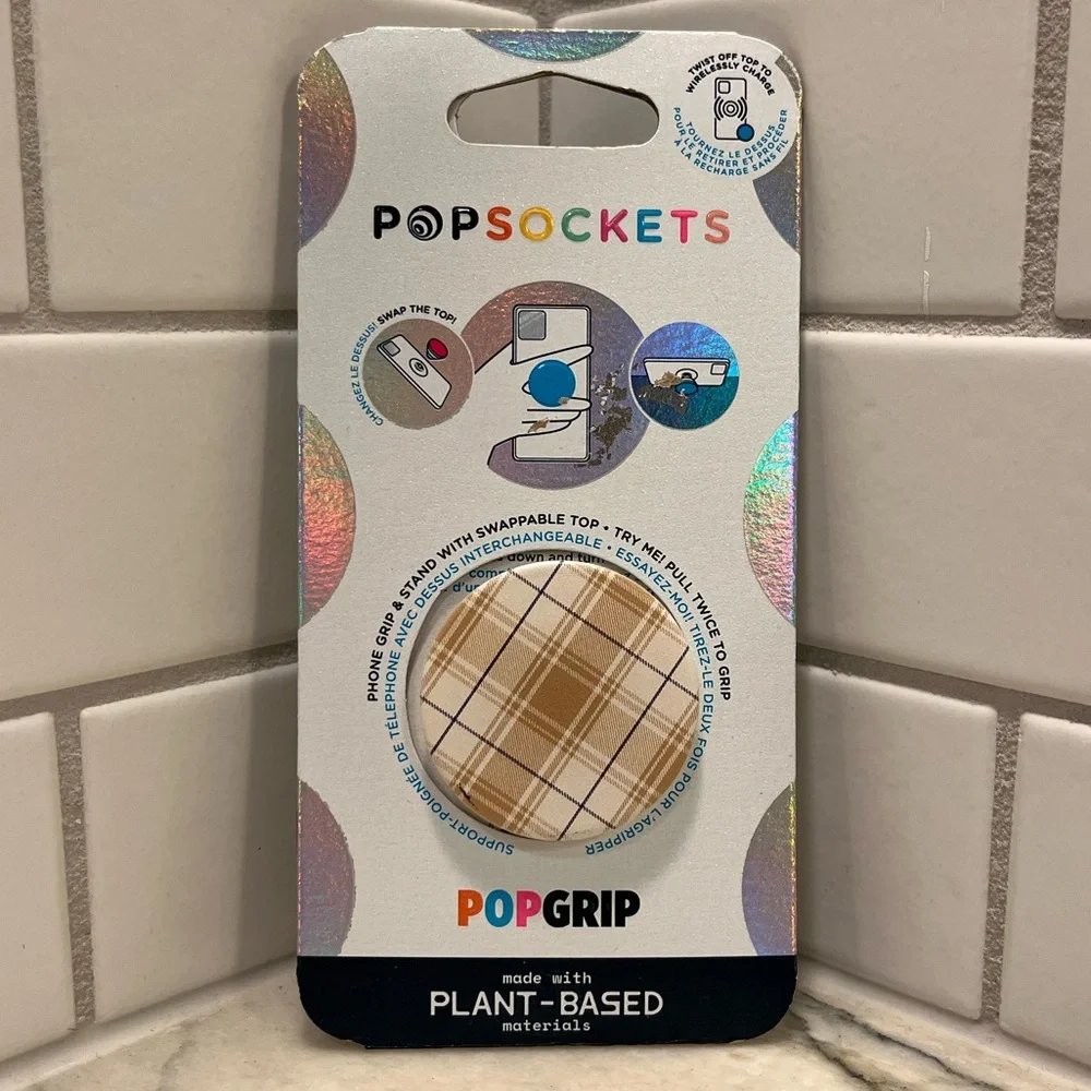 PopSocket Plaid PopGrip with Swappable Top